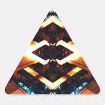 Arte urbano ligero de Scape - modernismo Calcomanías Triangulos Personalizadas
