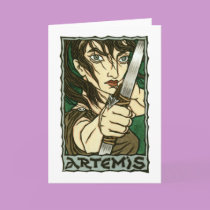 Artemis Greeting Card by ThaliaTook Artemis Greeting Card