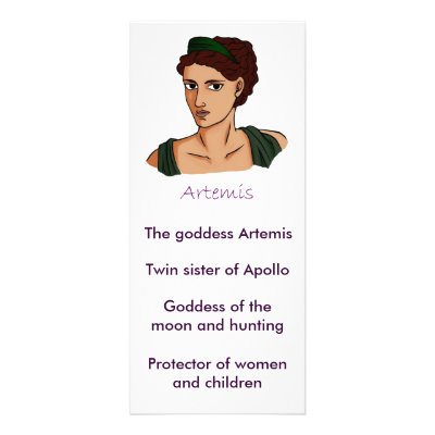 Artemis information card rack card design by CreativeClassics