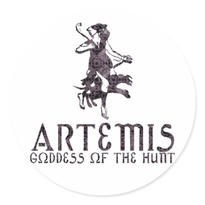 Artemis Sticker by nakedzealot