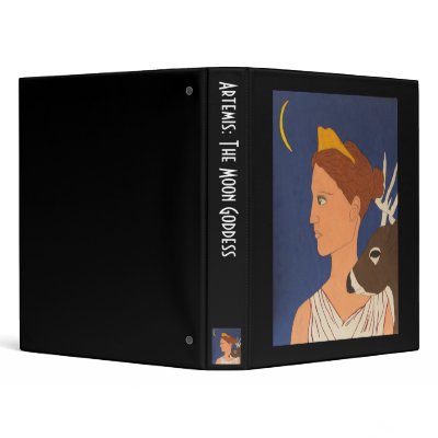 Artemis: The Moon Goddess 3 Ring Binders by RankinOriginals