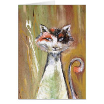 ARTEMISIA Tortoise Shell Cat Card
