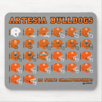 Artesia Bulldogs 26 State Titles Mousepad by skyriderdesigns Artesia Bulldogs 26 State Titles Mousepad