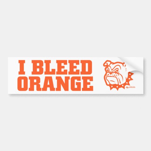 Artesia "I Bleed Orange" Bumper Sticker Zazzle