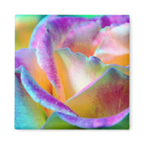 Artful Colorful Rose Magnet by LorrieM Artful Colorful Rose Magnet