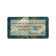 Artful Detail Peacock Feather Address Label