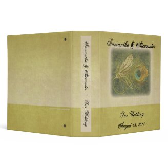 Artful Detail Peacock Feather Binder
