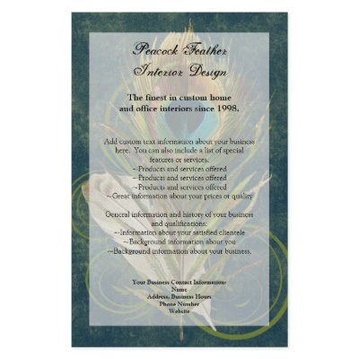 Artful Detail Peacock Feather Program Flyer by CustomInvites