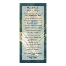 Artful Detail Peacock Feather Rack Card, Menu, Ad