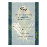 Artful Detail Peacock Feather Wedding Small RSVP Personalized Invitations