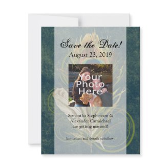Artful Detail Peacock Wedding Save the Date