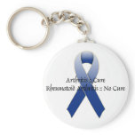 Arthritis Blue Ribbon Awareness Design 4 keychains