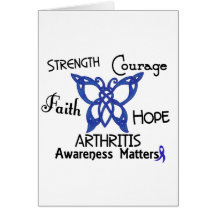 Arthritis Celtic Butterfly 3 Greeting Cards