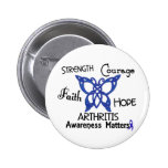 Arthritis Celtic Butterfly 3 Pinback Buttons
