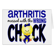 Arthritis Messed With The Wrong Chick Greeting Card
