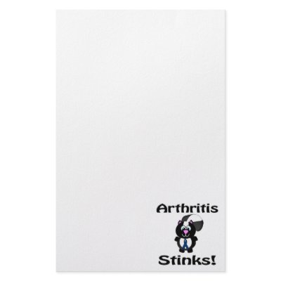 Arthritis Stinks Skunk Awareness Design Stationery by super_shop