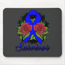 Arthritis Survivor Rose Grunge Tattoo Mouse Pad