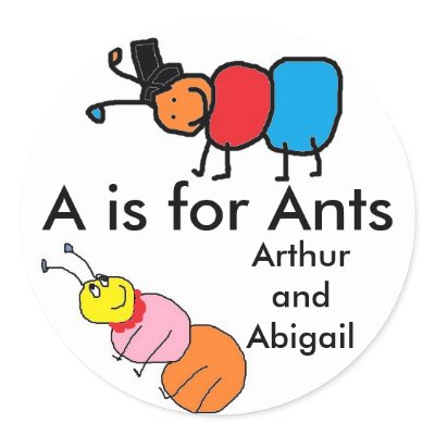 Arthur and Abigail Ant Stickers by KatAnnette