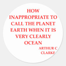 arthur c clarke quote sticker