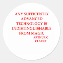 arthur c clarke quote stickers