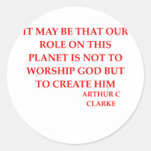 arthur c clarke quote stickers