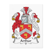 Arthur Family Crest postcards by coatsofarms Arthur Family Crest postcards
