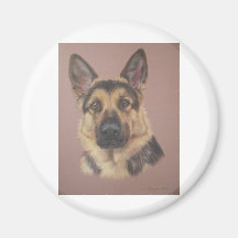 Arthur - German Shepherd Refrigerator Magnet