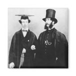 Arthur Munby and his father, c.1851 Fridge Magnets