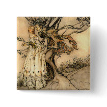 Arthur Rackham - Old Woman in the Wood buttons