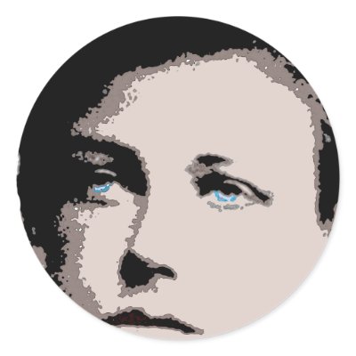 Arthur Rimbaud Round Sticker by Dynomoose