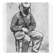 Arthur Rimbaud Square Sticker
