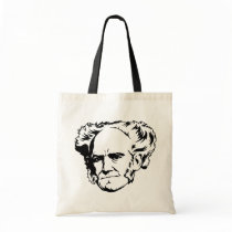 Arthur Schopenhauer Portrait Canvas Bags