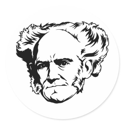 Arthur Schopenhauer Portrait Sticker by strk3