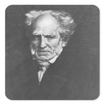 Arthur Schopenhauer Square Stickers