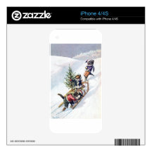 Arthur Thiele - Cats Bring home a Christmas Tree iPhone 4S Decals