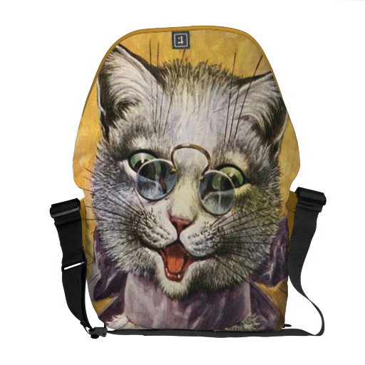Arthur Thiele - Female Cat with Glasses Commuter Bags