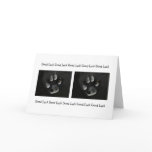 Artic Fox in Paw Print; Good Luck Card