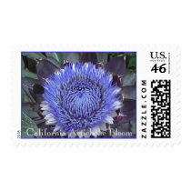 artichoke bloom in purple - custom postage stamp
