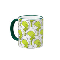 Artichoke Doodle Art Mug mugs