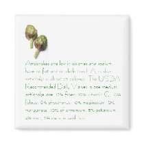 Artichokes with Nutritional Info magnets by mceboraz Artichokes with Nutritional Info magnets