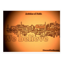 Articles of Faith wordle Post Card