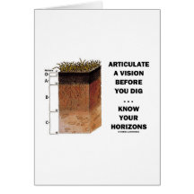 Articulate A Vision Before You Dig ... Horizons Card