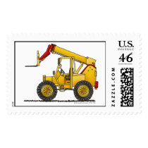 Articulating Boom Lift Construction Stamps by art1st Articulating Boom Lift Construction Stamps