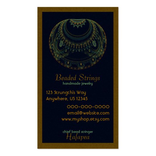 Artifact Abstract Art Business Card (front side)