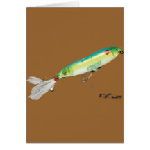 Artificial Fishing Baits Greeting Cards