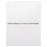 Artificial intelligence has met it's match. letterhead