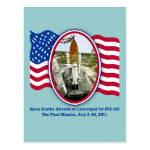 Artiistic Rendering of Space Shuttle Atlantis Postcards