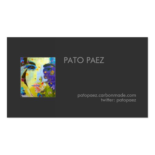 Artist Add Your Photo Business Card