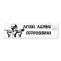 Artist Against Oppression Bumper Stickers