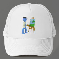 Artist and Easel hats by packratgraphics Artist and Easel hats